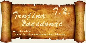 Trnjina Macedonac vizit kartica